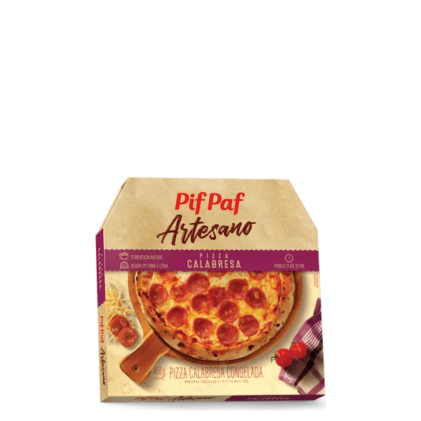 Pizza Pif Paf 450g Artesano Calabresa