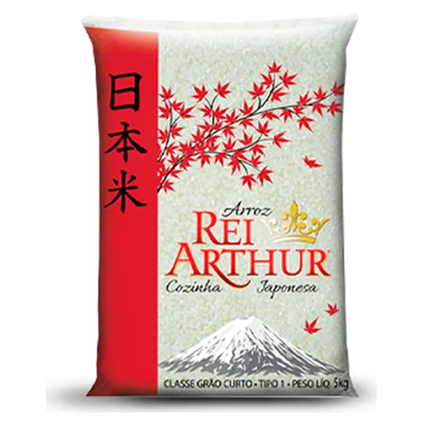 Arroz Japonês Rei Arthur Grão Curto 5kg