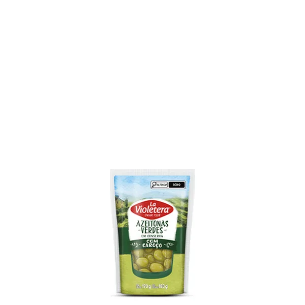 Azeitona Verde Com Caroço La Violetera Sachê 100g