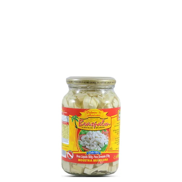 Palmito Picado Açaizeiro Braspalm Vidro 270g