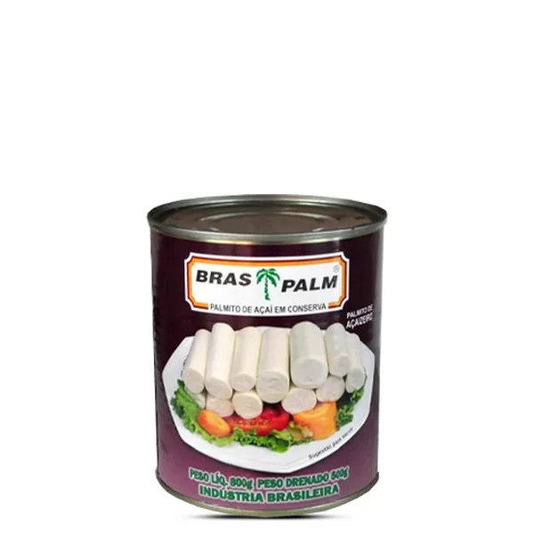 Palmito Inteiro Açaizeiro Braspalm Lata 500g