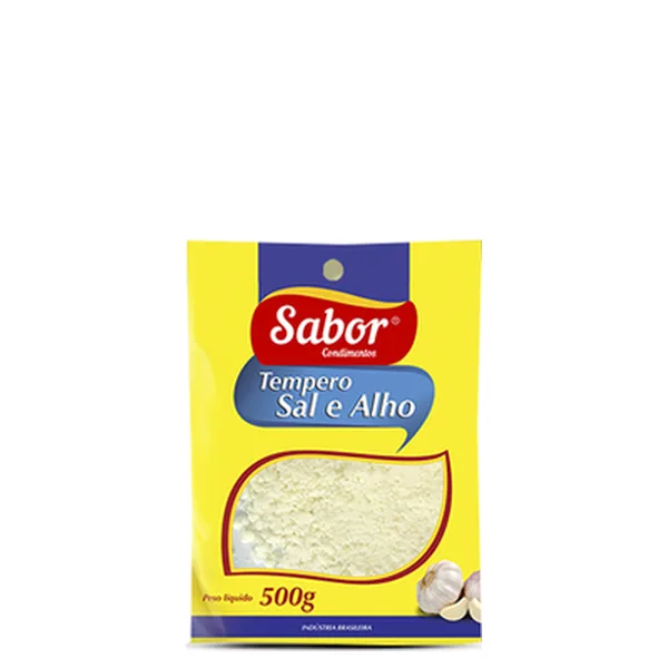 Tempero Sal e Alho Sabor Pacote 500g