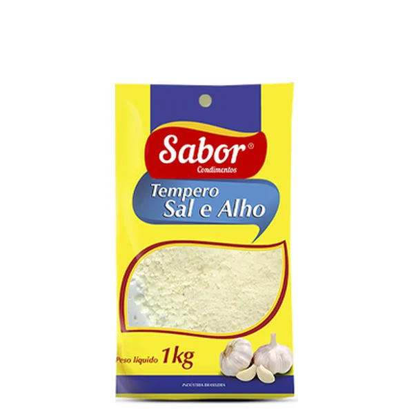 Tempero Sal e Alho Pacote 1kg