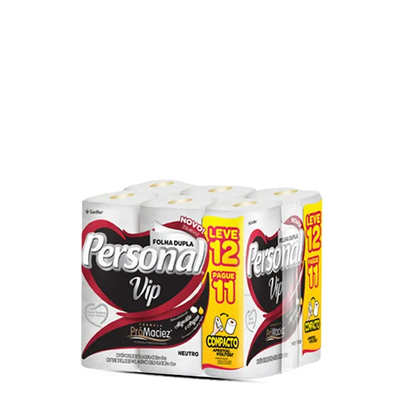 Papel Higiênico Personal Vip 30m Leve 12 Pague 11