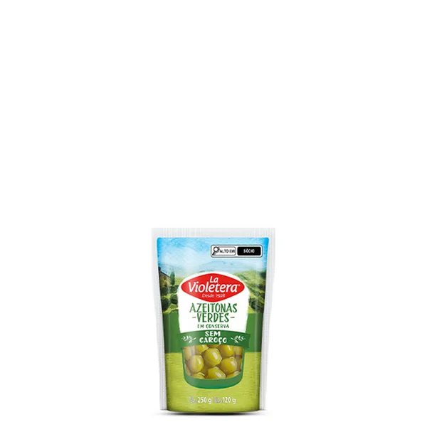 Azeitona Verde Sem Caroço La Violetera Sachê 120g
