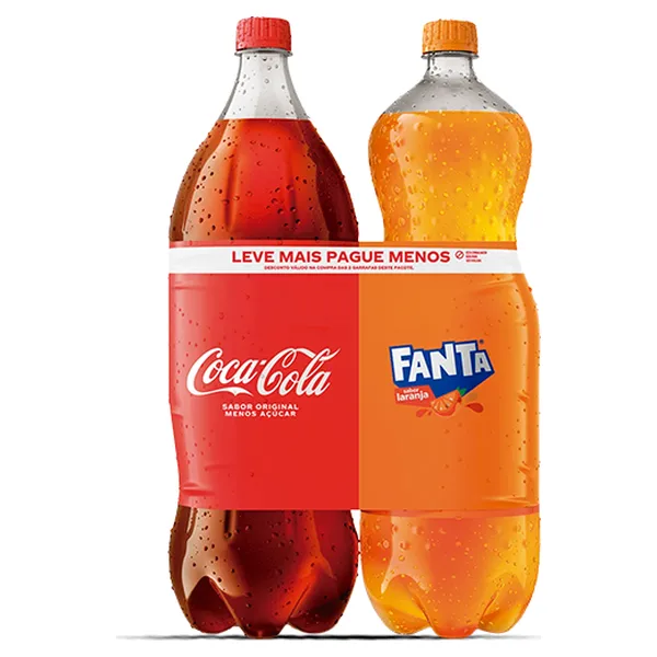 Kit Coca Cola Fanta Laranja 2L