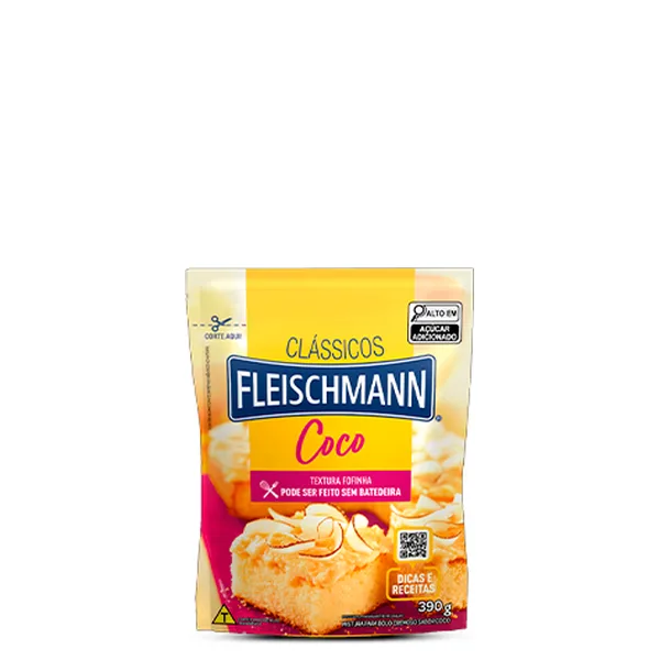 Mistura pra Bolo Coco Fleischmann 390g