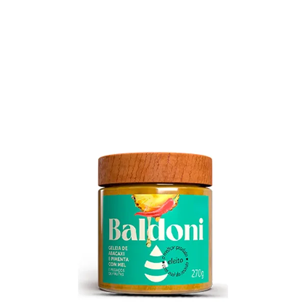 Geleia de Abacaxi e Pimenta Com Mel Baldoni 270g