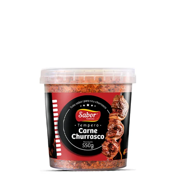 Tempero Carne Churrasco Sabor Pote 550g