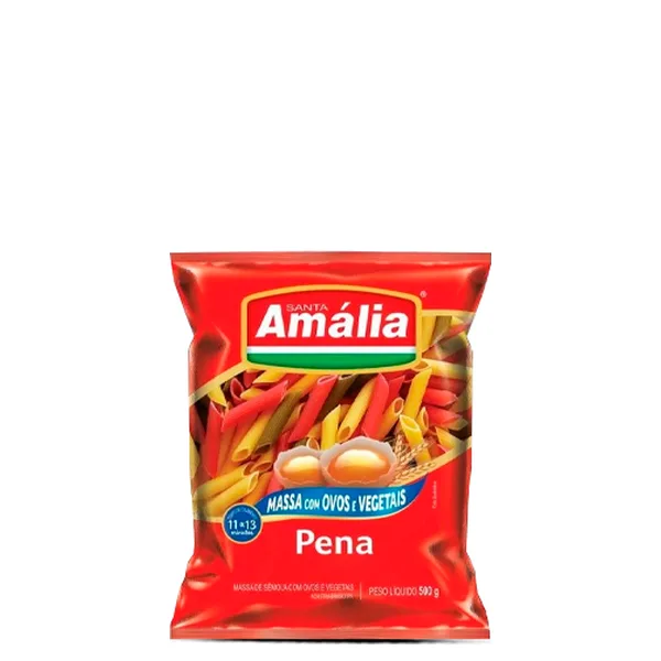 Macarrão Pena Tetracolor Santa Amália 500g